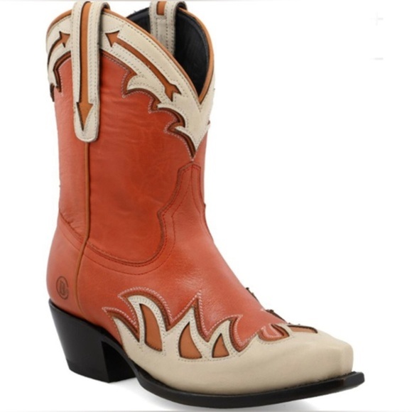 BLACK‎ STAR WOMEN'S CELL-SOLE red LEATHER WESTERN SNIP TOE BOOTIES size 11 new - Picture 2 of 8